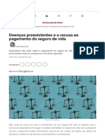 Doenças preexistentes e recusa de pagamento de seguro de vida