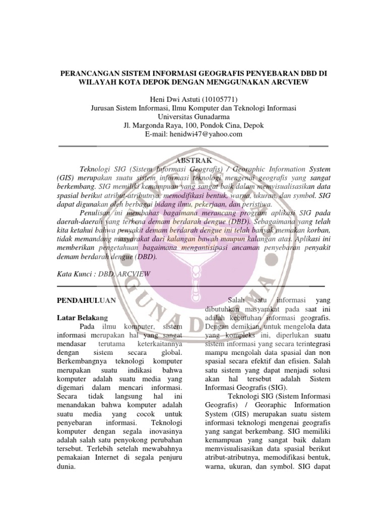  Contoh  Aplikasi SIG 