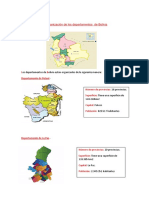 Organización de Los Departamentos de Bolivia