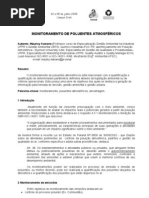 MONITORAMENTO DE POLUENTES ATMOSFÉRICOS