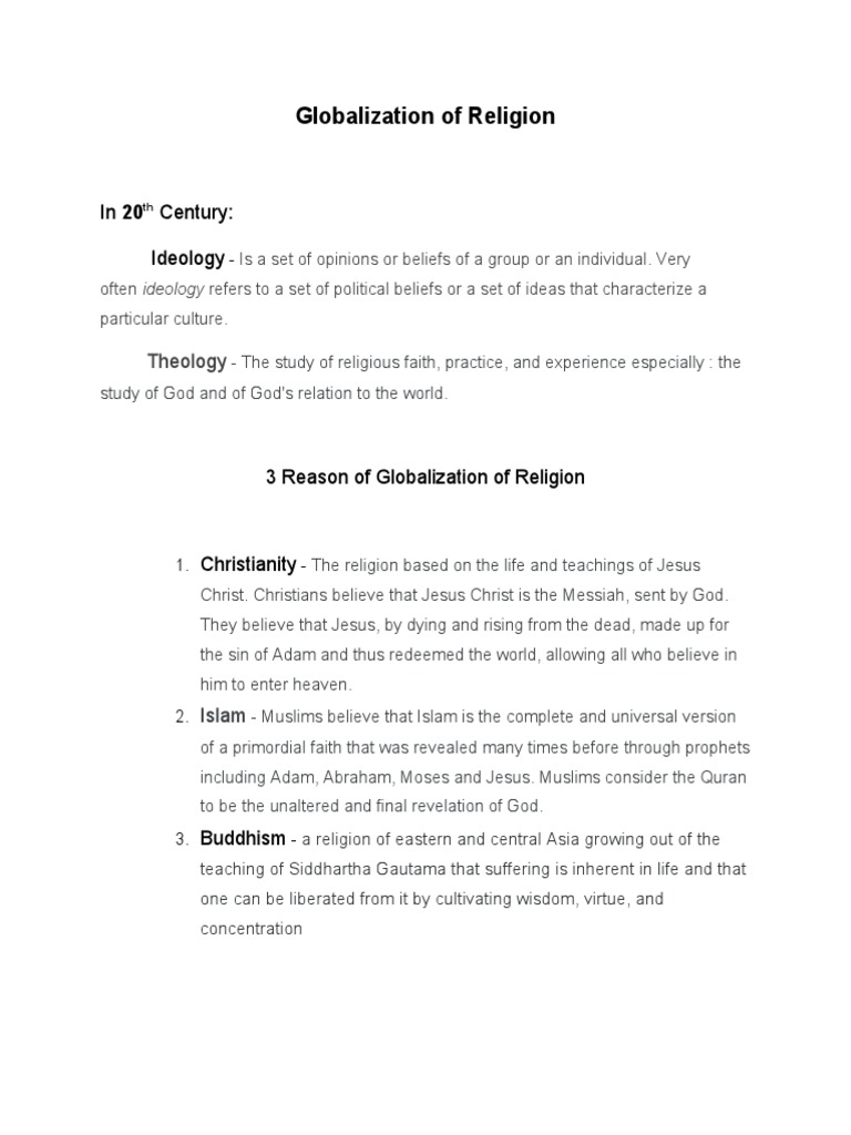 Globalization of Religion | PDF | Social Science | Philosophy