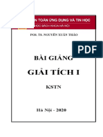 Giải Tích 1 Kstn- Thầy Nguyễn Xuân Thảo