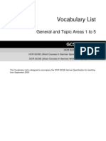 Ocr GCSE Vocab List German Print 14 To End