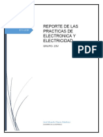 REPORTE DE PRÁCTICAS DE ELECTRÓNICA Y ELECTRICIDAD GRUPO 23V