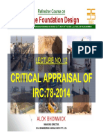 IRC 78 Code Critical Appraisal