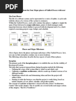 1) Explain Briefly About The Four Major Phases of Unified Process With Neat Diagram. The Four Phases