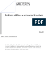Políticas públicas y acciones afirmativas Zacatecas 2017-2021