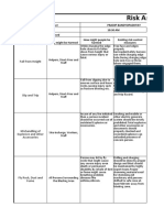 Risk Assessment Form: Fall From Height