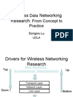Wireless Networking Research:: Data From Concept To Practice