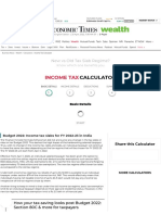 Income Tax Calculator - Calculate Income Taxs Online FY 2021-22 - The Economic Times