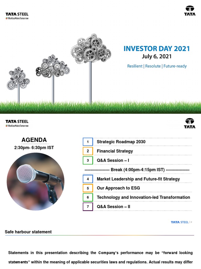 Tata Steel Strategic Roadmap 2030 | PDF | Low Carbon Economy ...