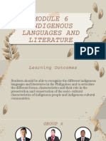 Indigenous Languages and Literature