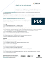 Guide To Choosing Level of Adjustment