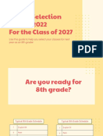 course selection instructions for 7th graders