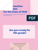 Course Selection Instructions For 8th Graders