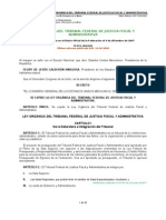 Ley Orgáncia del Tribunal Federal de Justicia Fiscal y Administrativa