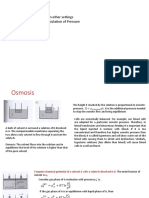 Osmosis - Thermodynamics in Other Settings - Kinetic Theory: Calculation of Pressure