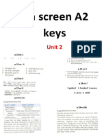 On Screen A2 Keys: Unit 2