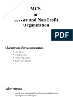 MCS in Service and Non Profit Organization
