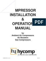 Compressor Installation & Operation Manual: For Ambient Air Compressors Air Boosters Gas Compressors