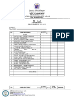 Republic of The Philippines Department of Education: Grade Sheet