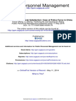 Public Personnel Management: Stress, Burnout, and Job Satisfaction: Case of Police Force in China