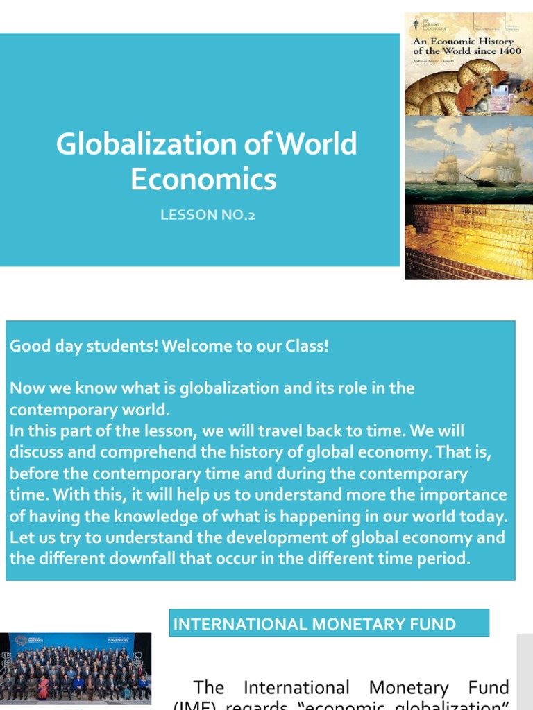 Lesson 2 Globalization Of World Economics Pdf Financial Crisis Of