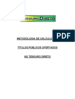 Tesouro Direto - Metodologia Cálculos