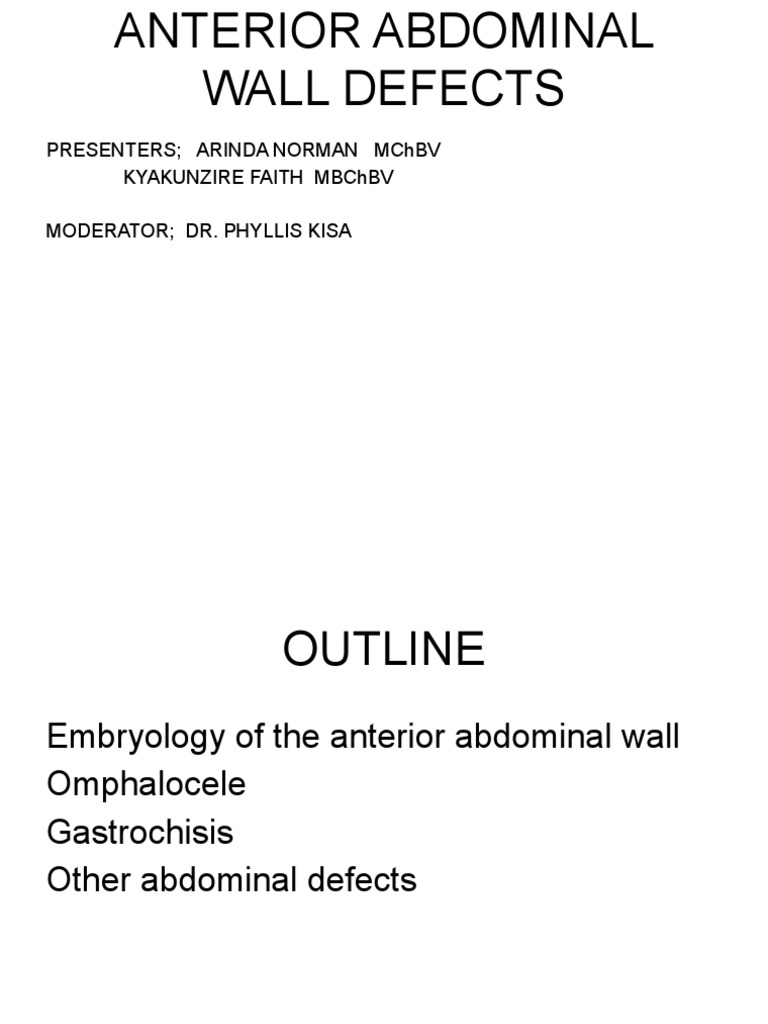 Abdominal Wall Defects Overview | PDF | Medical Specialties | Clinical ...