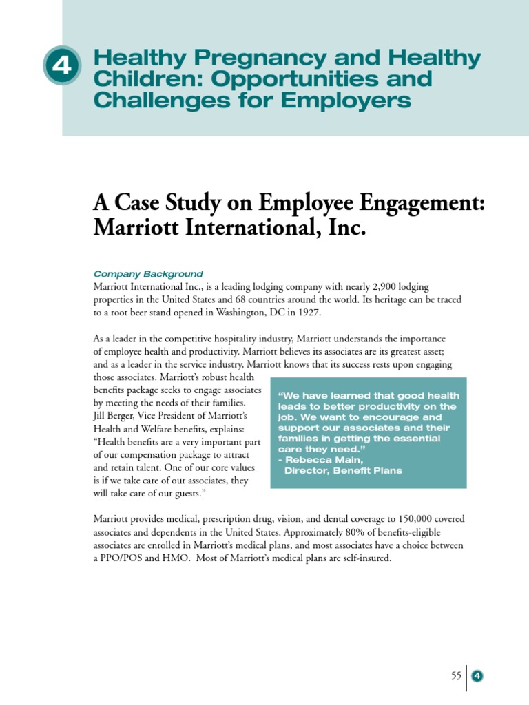 A Case Study On Employee Engagement Marriott International, Inc PDF