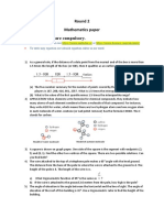 All Questions Are Compulsory.: Round 2 Mathematics Paper