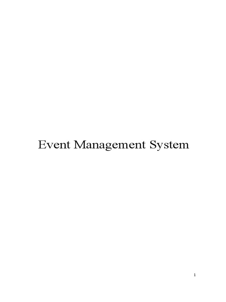 Event Management System Project Report PDF Software Databases