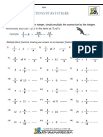 Multiplying Fractions by An Integer Sheet 1