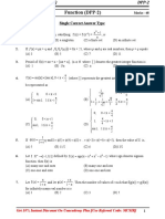 Function (DPP-2) : Part - I Single Correct Answer Type