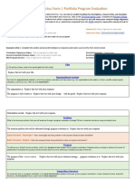 DBA Prospectus Form - Portfolio Program Evaluation