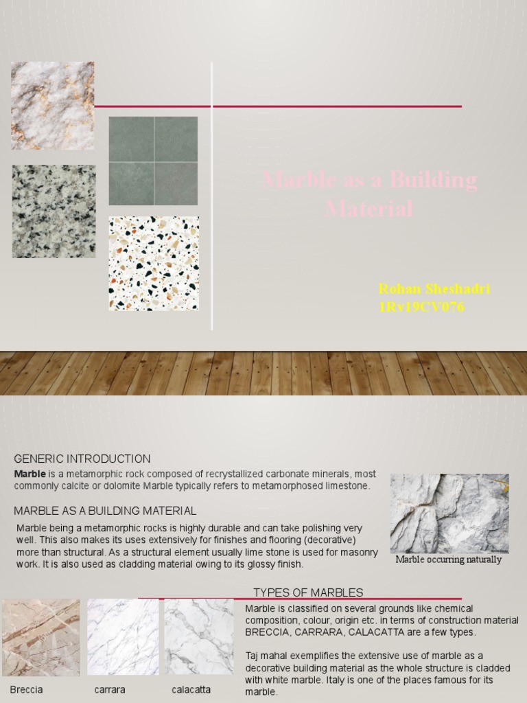 Marble: Properties and Construction Uses | PDF | Marble | Limestone