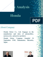 Honda Industrial Analysis