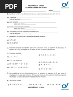 Matemáticas 1º Eso Ficha Recuperación Tema 1 Nombre: - Fecha - 1
