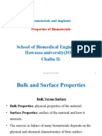 Bulk and Surface Properties of Biomaterials