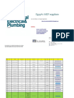 Egypt's MEP Suppliers: Hvac Suppliers Fire Fighting-Suppliers Plumbing-Suppliers ELEC-Suppliers