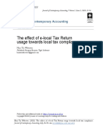 The Effect of E-Local Tax Return Usage Towards Local Tax Compliance