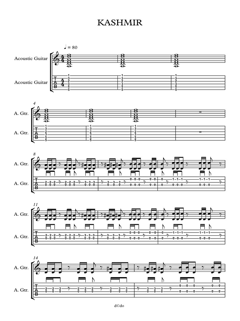 Kashmir Guitar PDF PDF