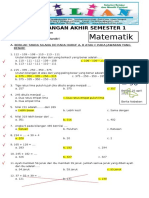 Ulangan Akhir Semester Matematika