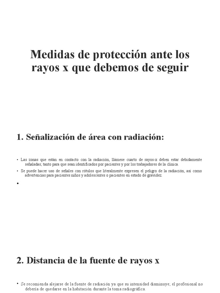 Medidas de Protección Ante Los Rayos X Que | PDF | Rayo X | Radiografía