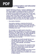 Definition of Descriptive and Inferential Statistics