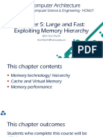 Computer Architecture: Chapter 5: Large and Fast: Exploiting Memory Hierarchy