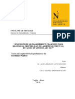 Aplicación de un planeamiento financiero para mejorar la rentabilidad de la empresa Coesti S.A. Estación de Servicio año 2017