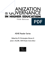 Organ Ization & Governance: in Higher Education