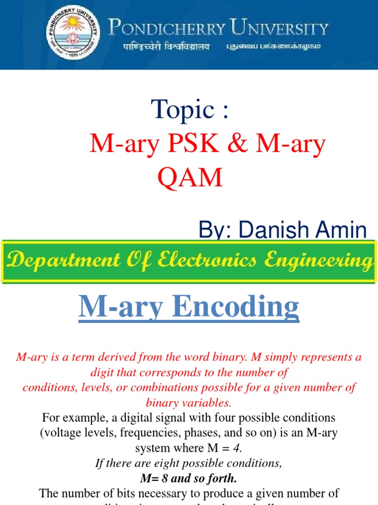 M-ary PSK and QAM Modulation Techniques | PDF | Modulation | Wireless