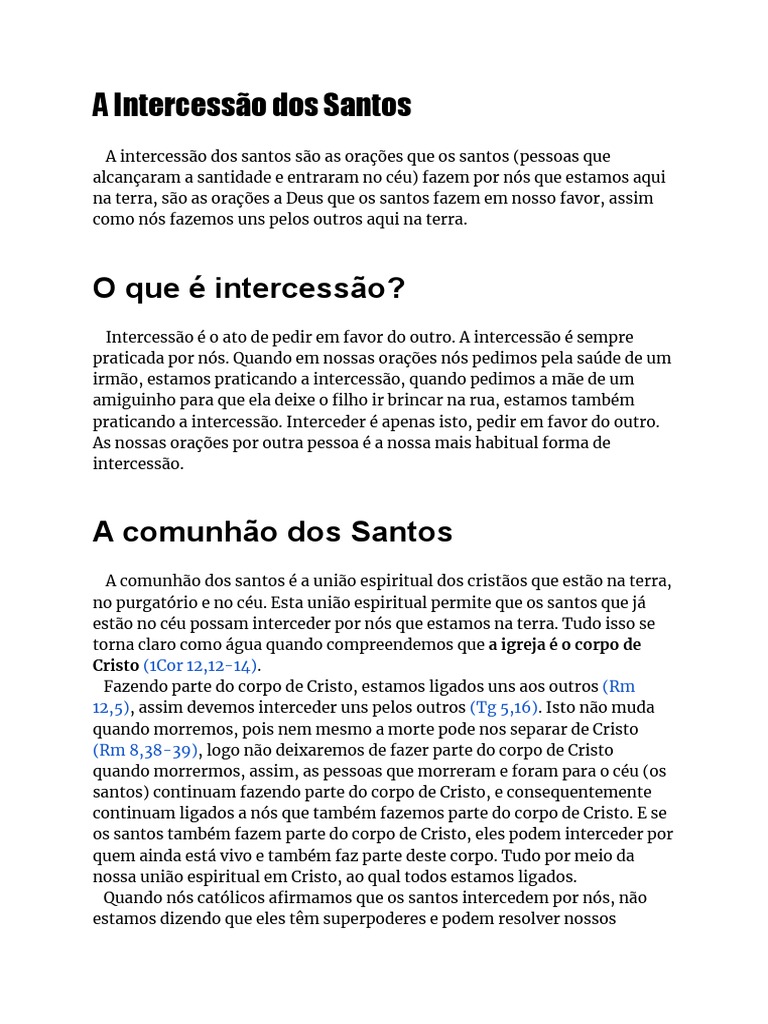 A Intercessão Dos Santos11 PDF Santo